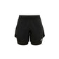 Black athletic shorts on a white background (Black)