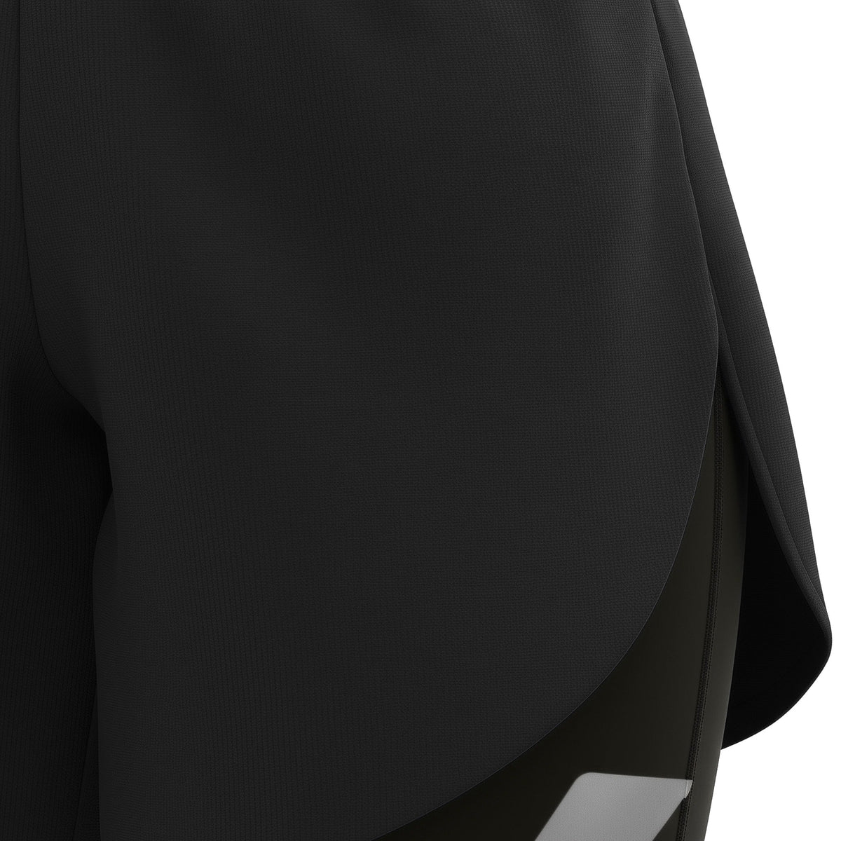 Black fabric with a slight texture on a white background (Black)