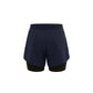 Black athletic shorts on a white background (Blue)