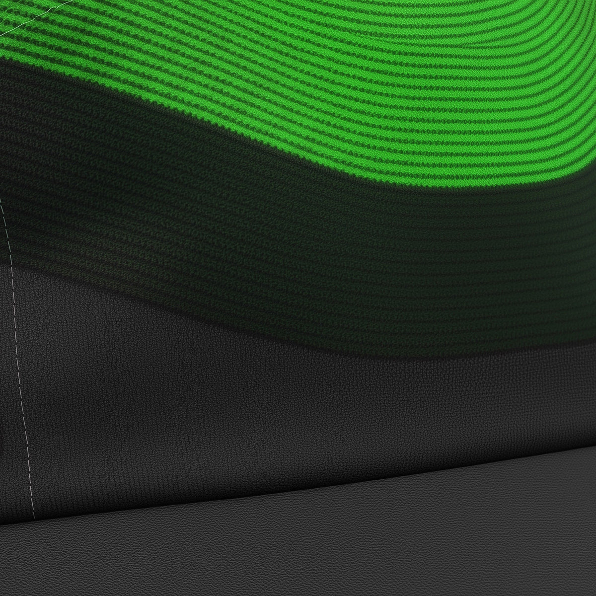 Close-up of a green and black fabric texture (Green)