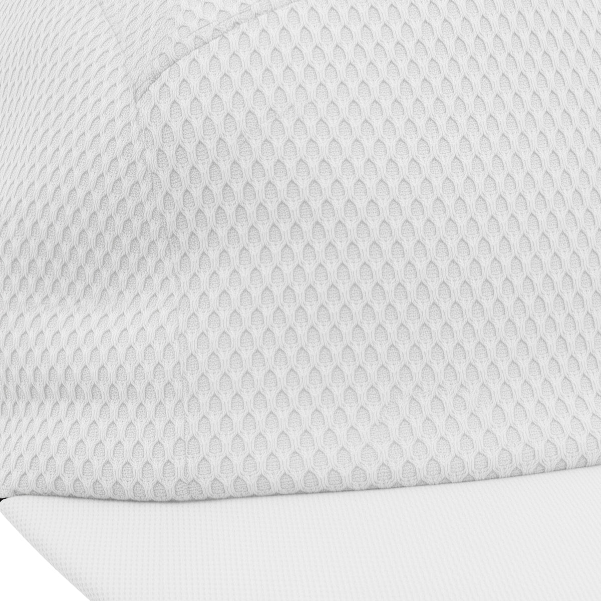 Close-up of a textured white pillow with a subtle pattern on a white background (White)