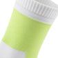 Close-up of a sock with green and white color pattern on a white  background (Green)