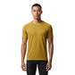 Man wearing a mustard yellow athletic shirt on a white background (Yellow)