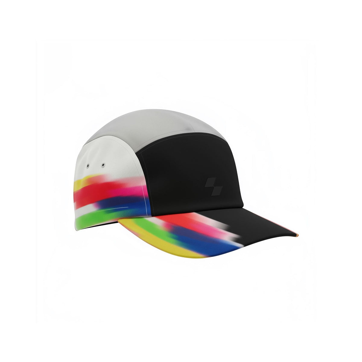 Colorful cap with a black brim on a white background (Black)