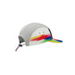 Gray cap with a colorful rainbow bill on a white background (Black)