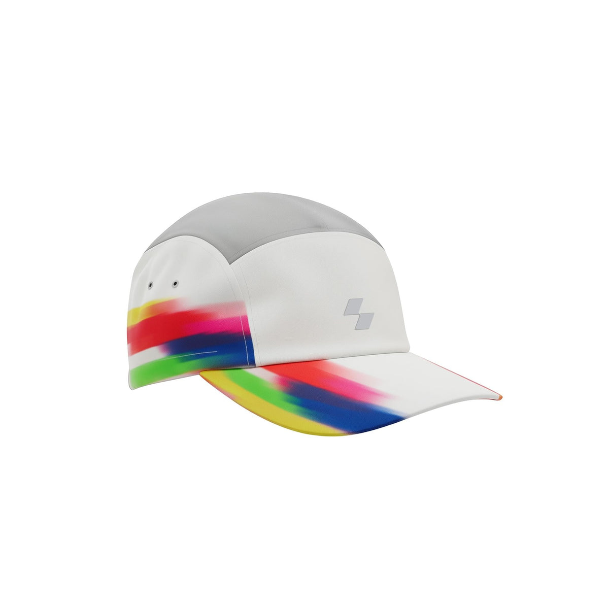 Colorful cap with a logo on a white background (White)