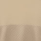Close-up of beige fabric with ribbed texture and mesh pattern. (Beige)