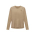 Beige long-sleeve shirt with a logo on a white background (Beige)