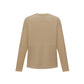 Beige long-sleeve top with textured pattern on a white background (Beige)