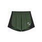 Green athletic shorts with a brand logo on a white background (Green)