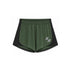 Green athletic shorts with a brand logo on a white background (Green)