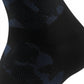 Black sock with blue pattern on a white background (Blue)