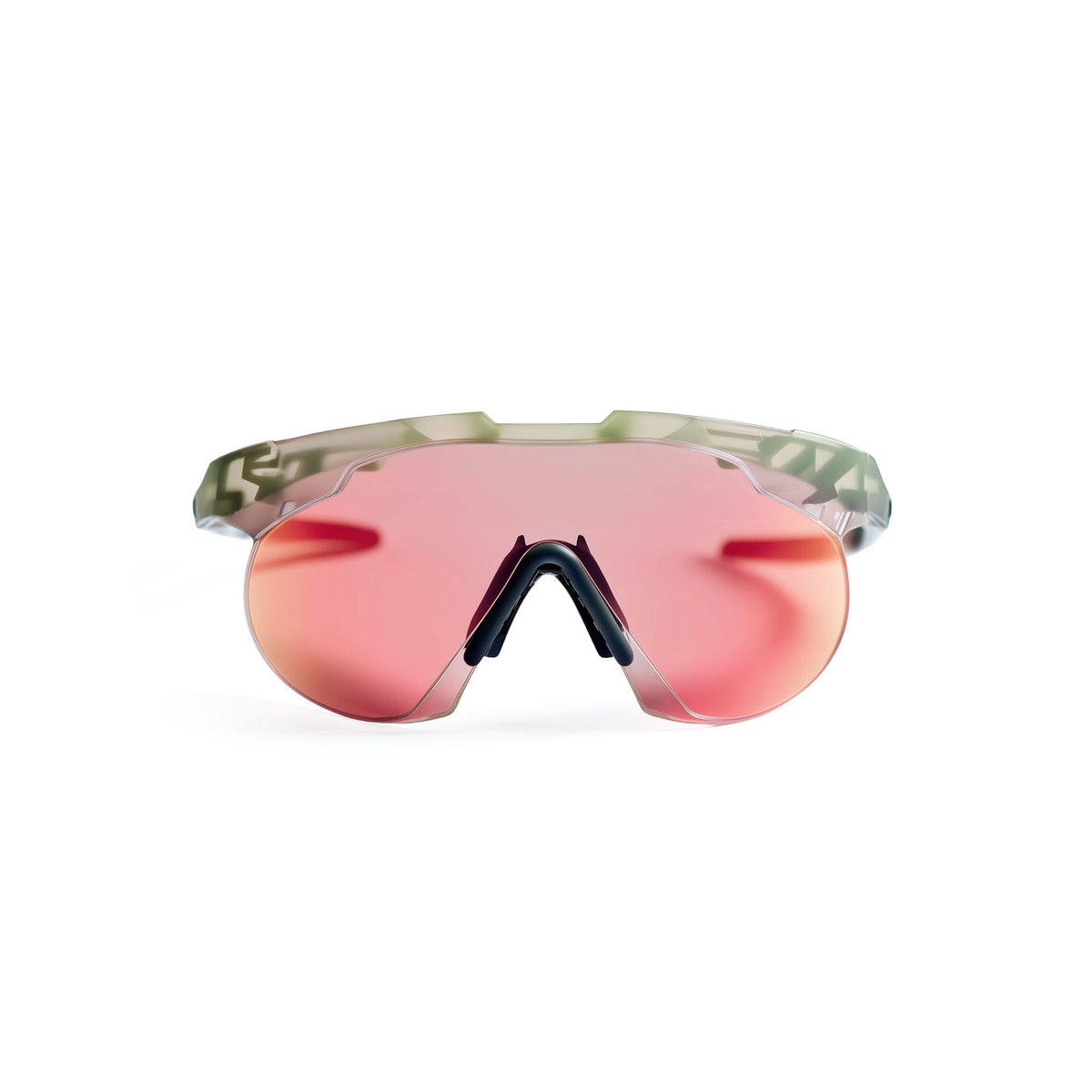 Sunglasses with pink lenses and camouflage frame on a white background (Pink)