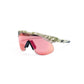 Sunglasses with pink lenses and camouflage frame on a white background (Pink)