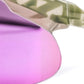 Close-up of a pink and green makeup product on a white background (Violet)
