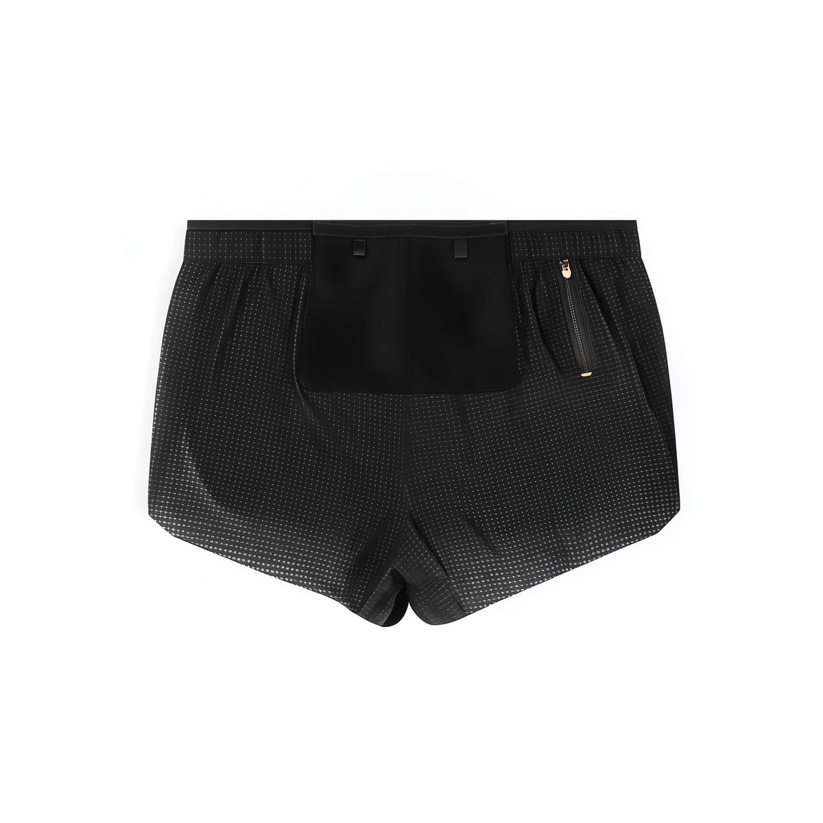 Black boxer briefs with a subtle pattern on a white background (Black)
