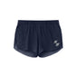 Navy checkered shorts with a logo on a white background (Blue)