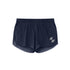Navy checkered shorts with a logo on a white background (Blue)