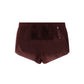 Brown checkered shorts on a white background (Red)