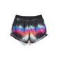 Colorful patterned shorts on a white background (Black)