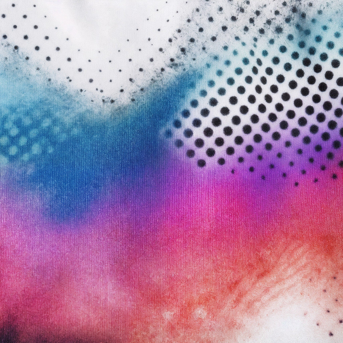 Colorful abstract pattern with dots and gradients (White)
