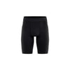 Black athletic shorts on a white background (Black)