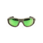 Sunglasses with green lenses and gray frame on a white background (Green)