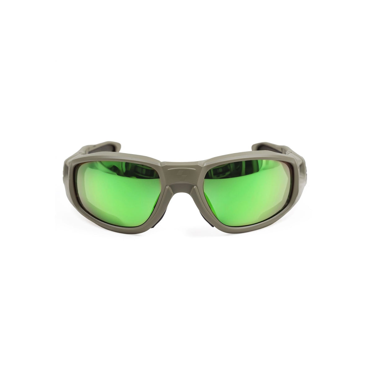 Sunglasses with green lenses and gray frame on a white background (Green)