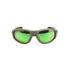 Sunglasses with green lenses and gray frame on a white background (Green)