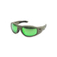 Sunglasses with green lenses and gray frame on a white background (Green)