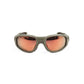 Sunglasses with reflective orange lenses and gray frame on a white background (Orange)
