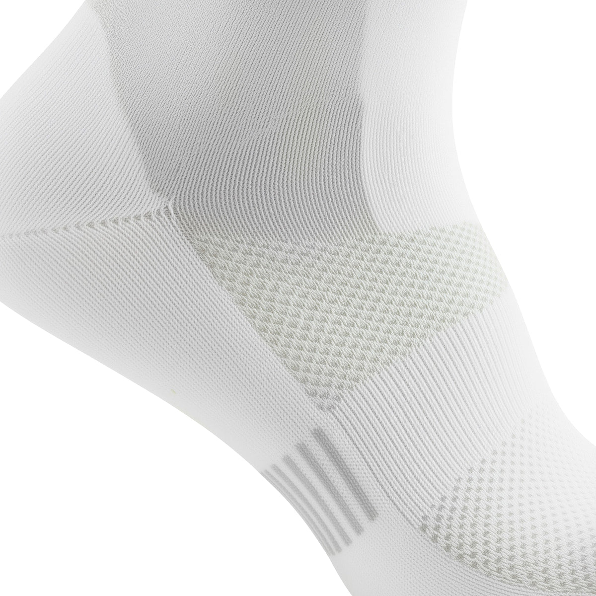 Close-up of a white sock with textured pattern on a white background (White)