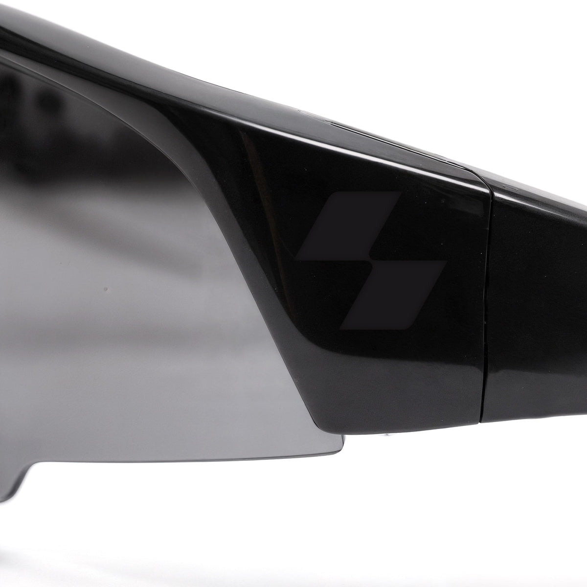 Close-up of a car's black rear spoiler on a white background (Black)