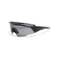 Black sunglasses with a clear lens on a white background (Black)