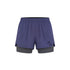 Two-tone purple and gray shorts on a white background (Blue)