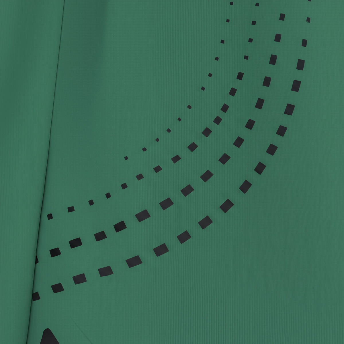 Green fabric with black geometric pattern (Green)