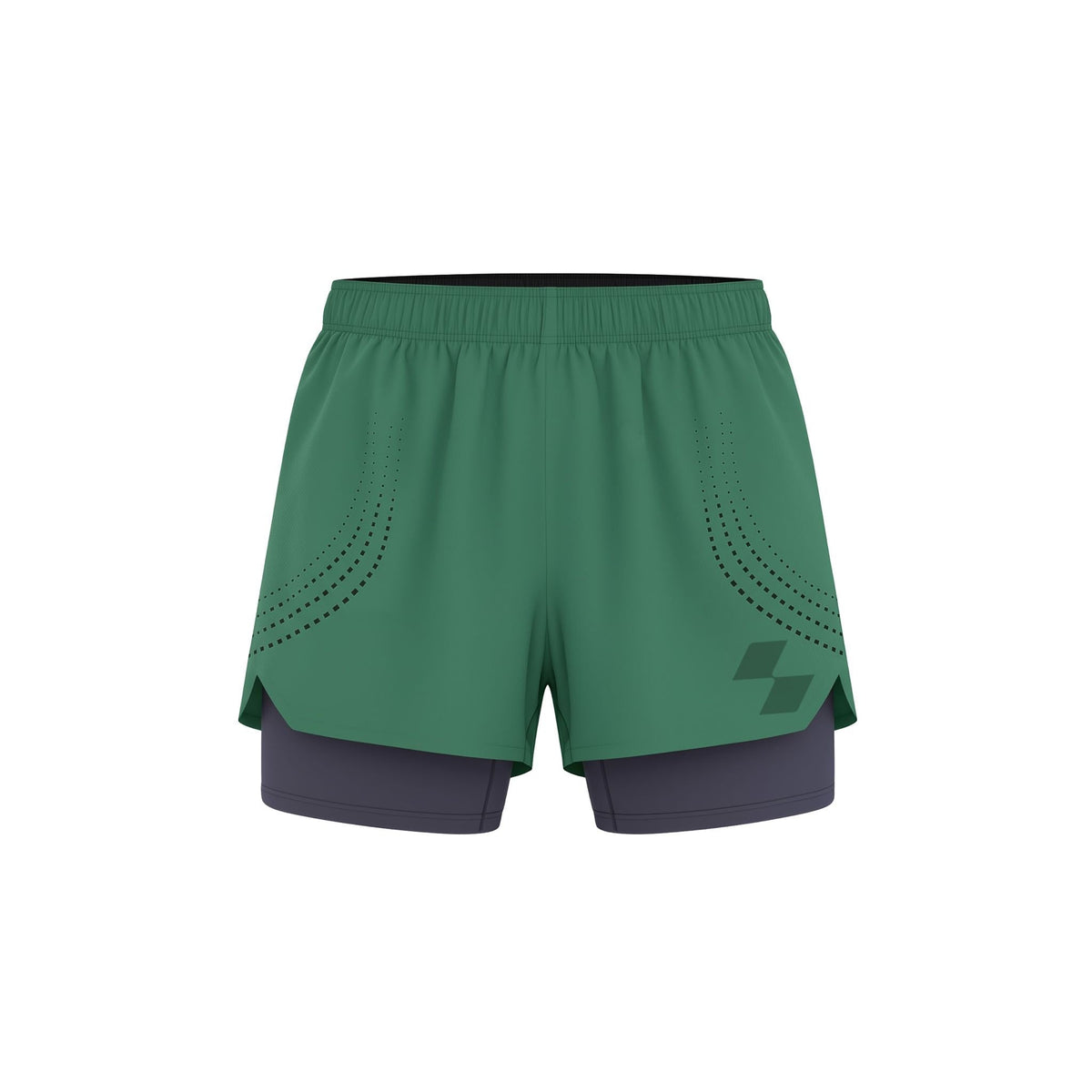 Green athletic shorts with a white background (Green)