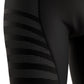 Close-up of a black athletic outfit with textured pattern on a white background (Black)