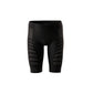 Black athletic shorts with mesh panels on a white background (Black)