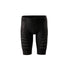 Black athletic shorts with mesh panels on a white background (Black)